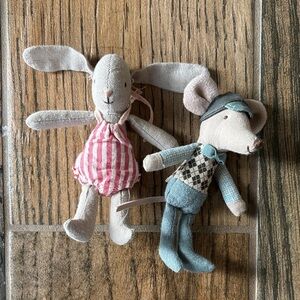 *reserved* Charming Plush Rabbit and Mouse Duo